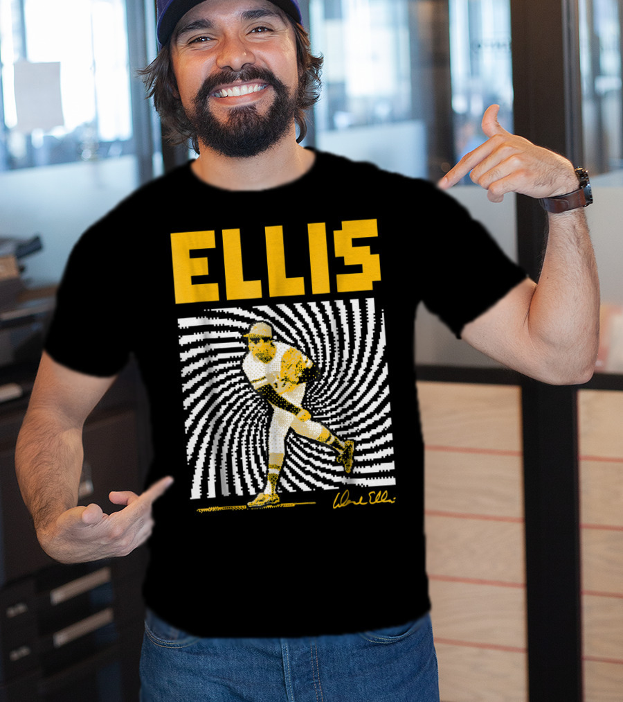 Dock Ellis Signature 8 Bit Spiral Pitching Image T-Shirt