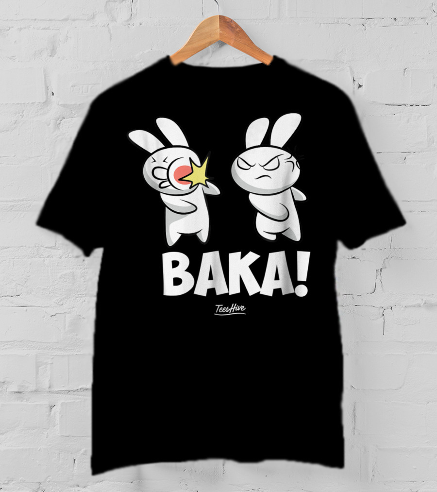 Baka Anime Rabbit Slap Funny Japanese Anime Lover T-Shirt