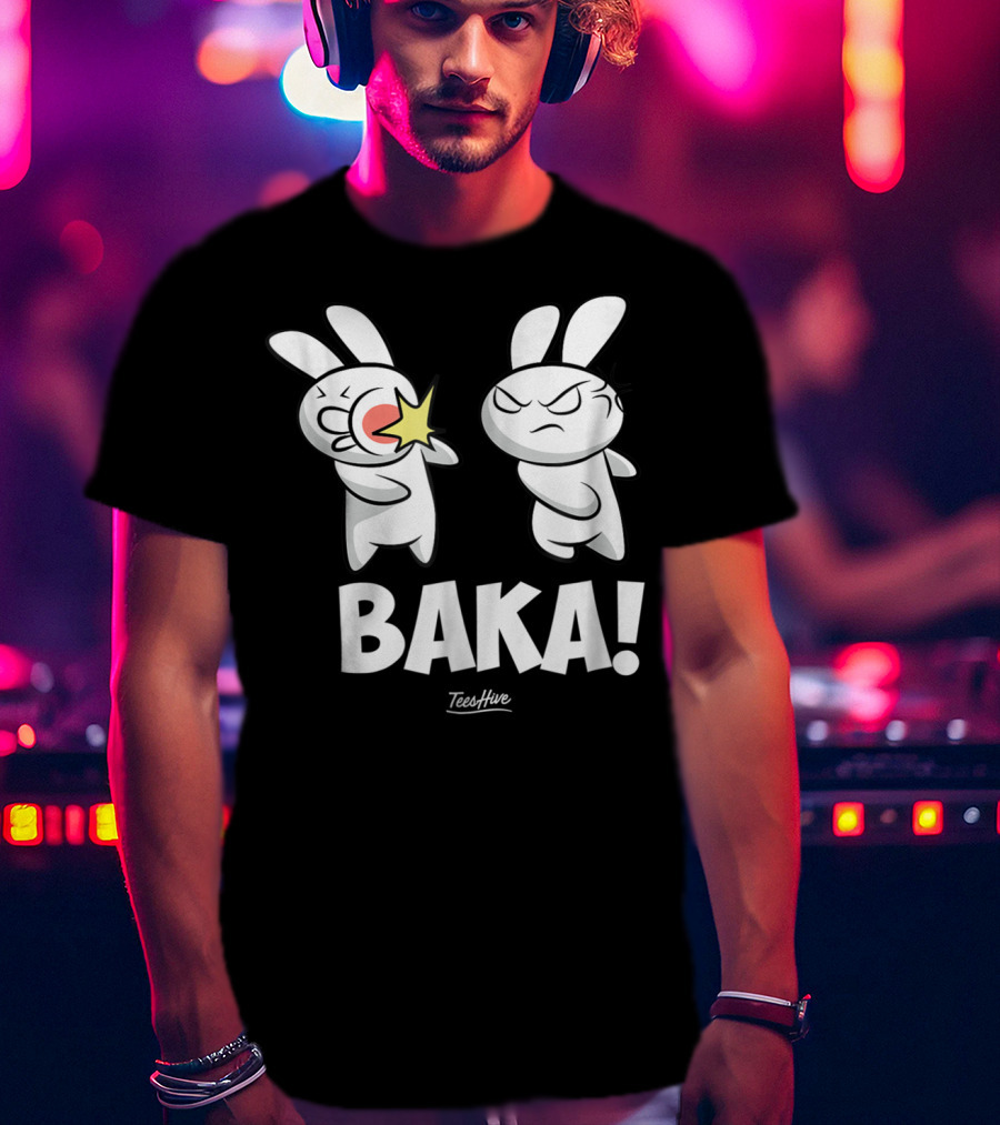 Baka Anime Rabbit Slap Funny Japanese Anime Lover T-Shirt