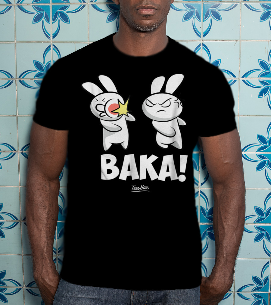 Baka Anime Rabbit Slap Funny Japanese Anime Lover T-Shirt