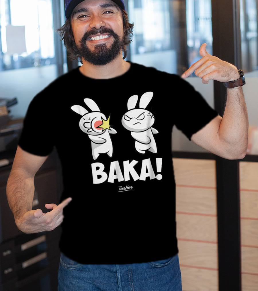 Baka Anime Rabbit Slap Funny Japanese Anime Lover T-Shirt