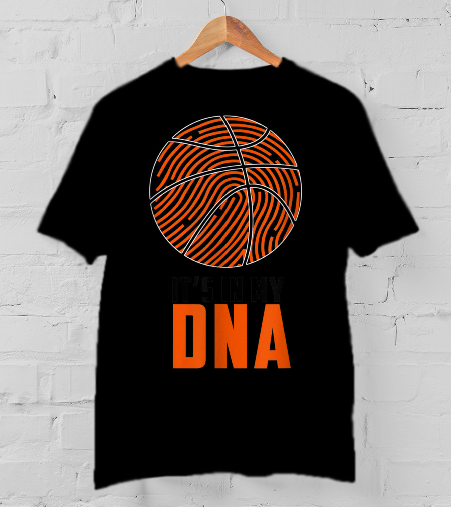 It's In My DNA Basketball Fingerprint Circle T-Shirt