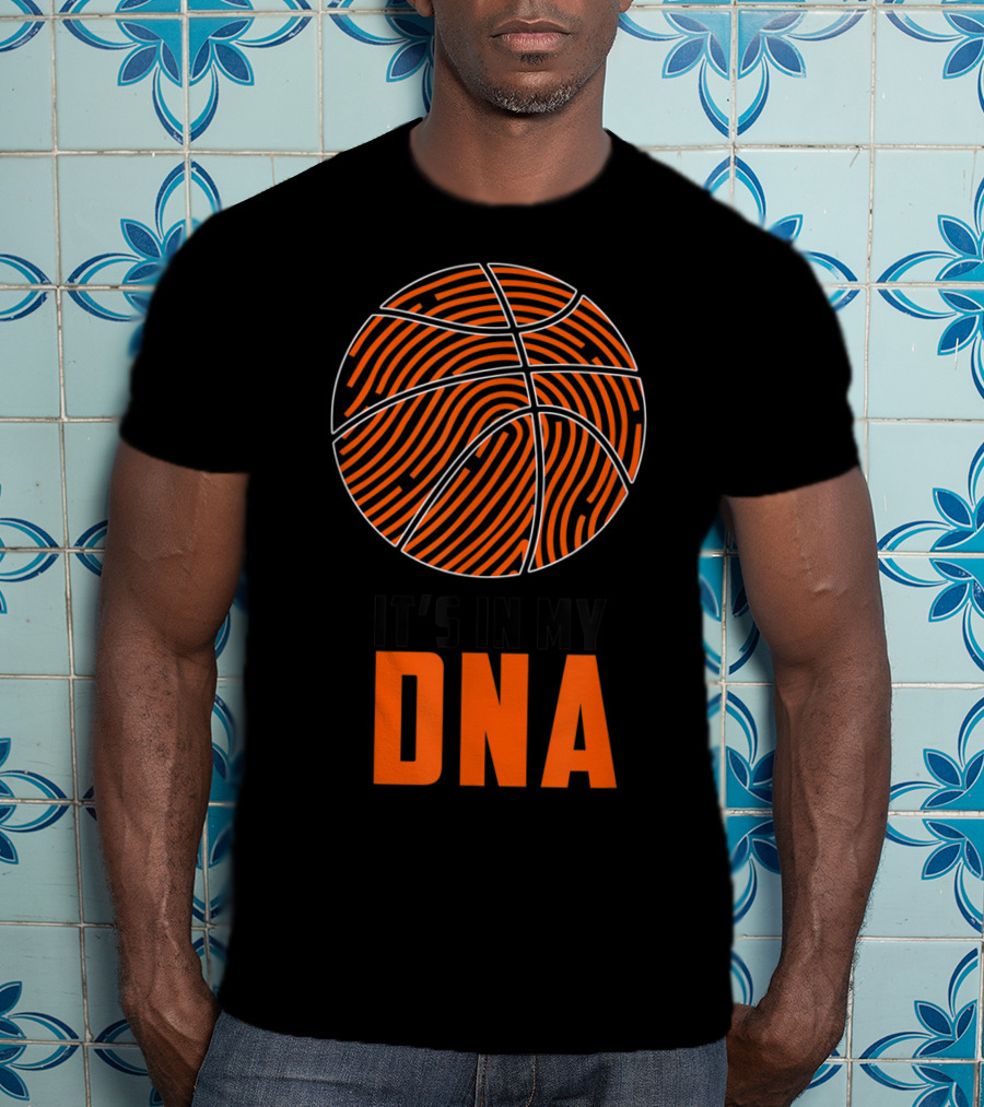 It's In My DNA Basketball Fingerprint Circle T-Shirt
