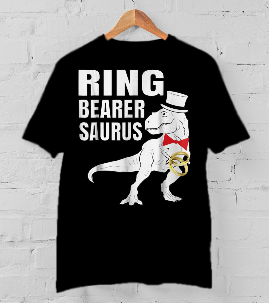Ring Bearer Saurus Dinosaur Rex Wedding Party T-Shirt
