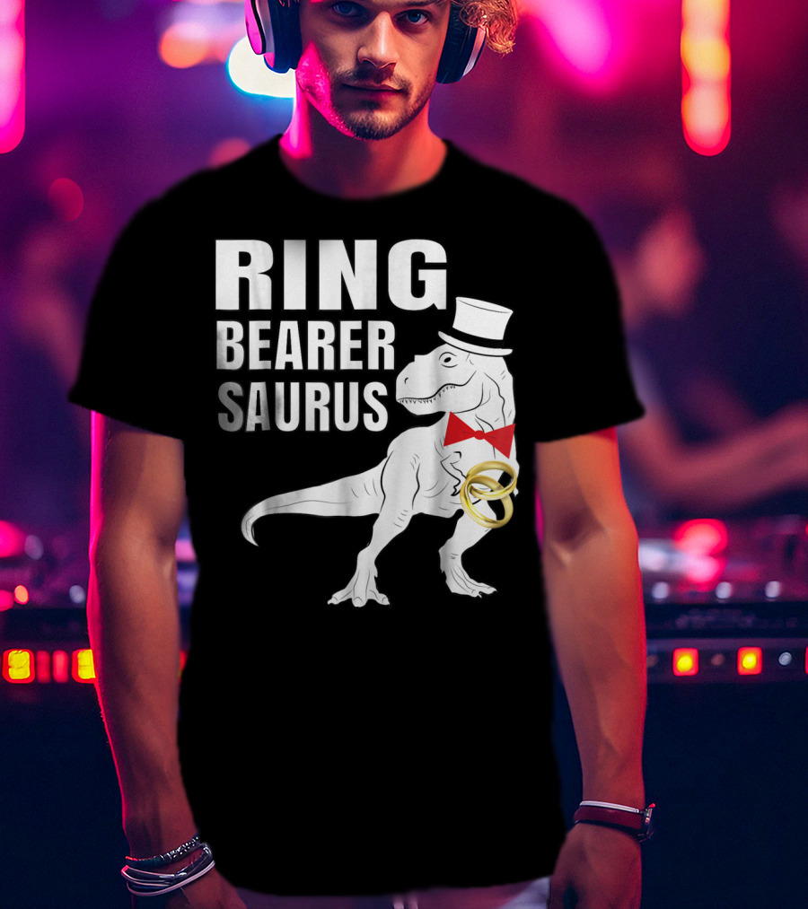 Ring Bearer Saurus Dinosaur Rex Wedding Party T-Shirt