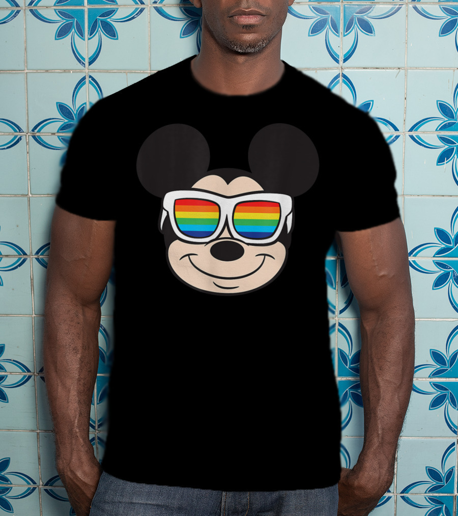 Mickey Mouse Rainbow Sunglasses Disney T-Shirt