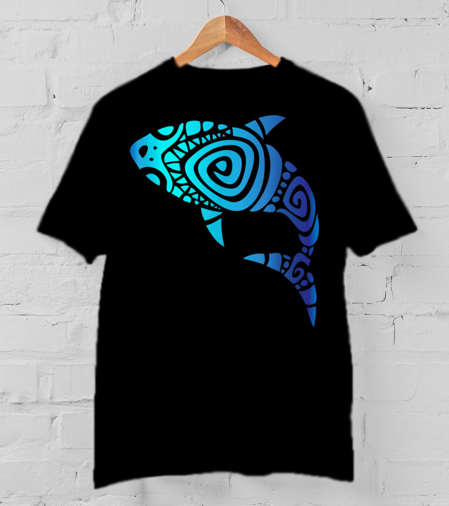 Hawaii Mano Tribal Shark Lover Week Spiral T-Shirt