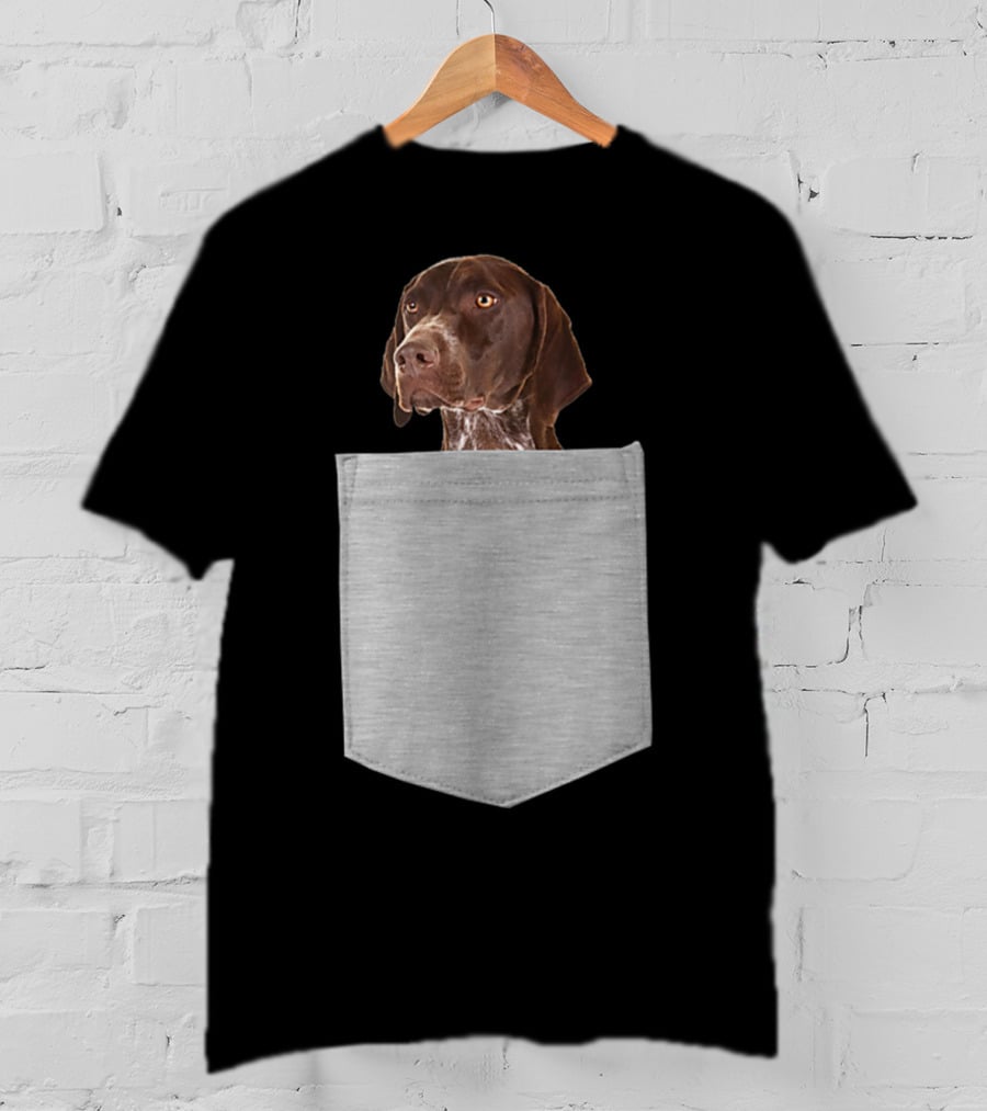 German Shorthair Pointer Dog In Your Pocket T-Shirt