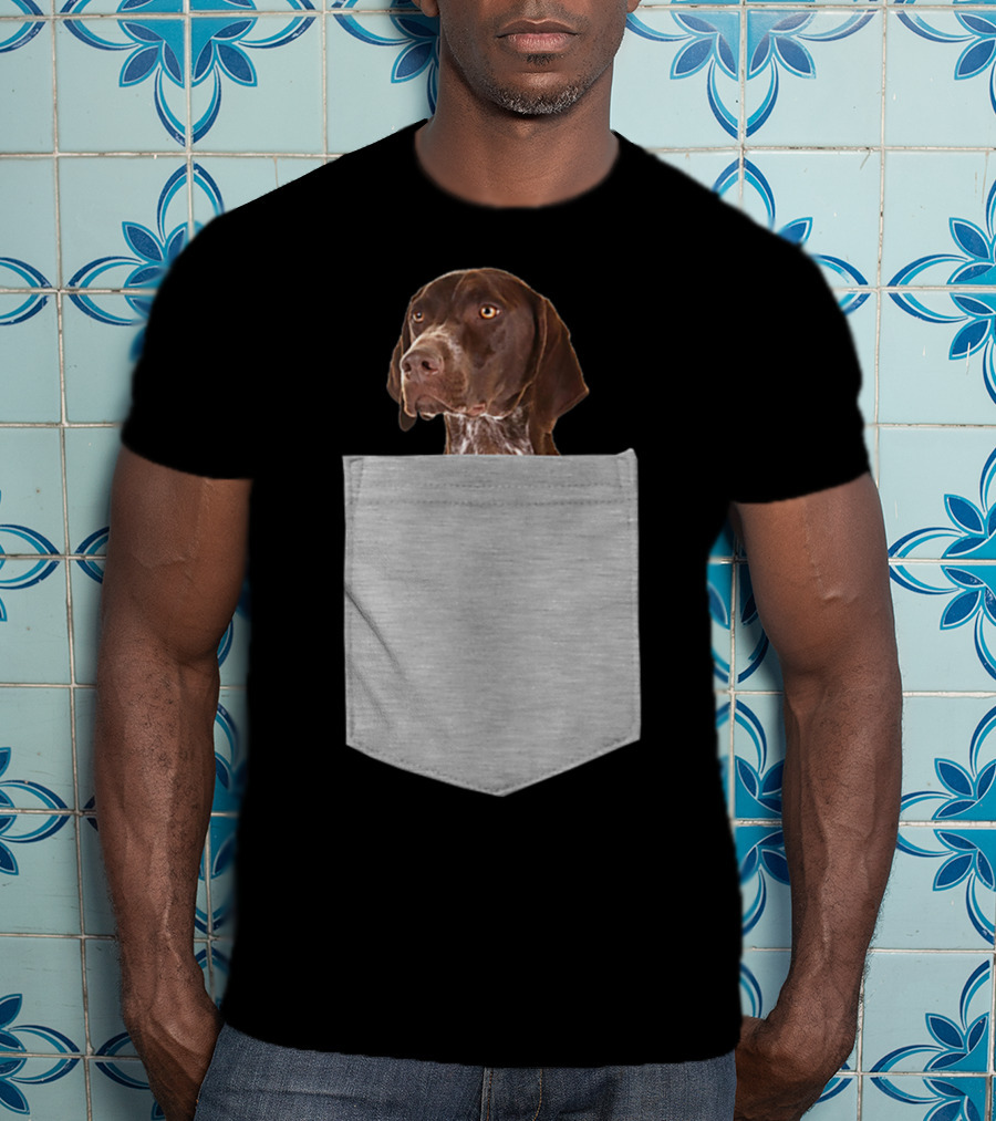 German Shorthair Pointer Dog In Your Pocket T-Shirt