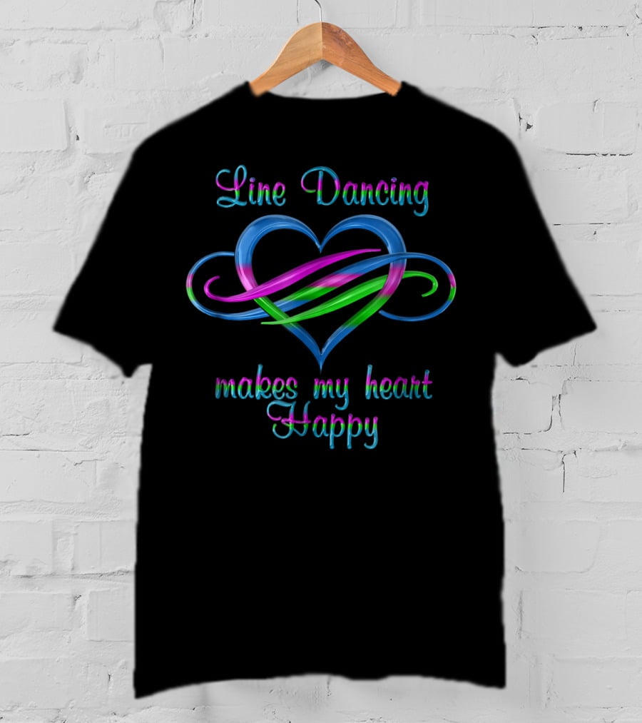 Line Dancing Makes My Heart Happy T-Shirt