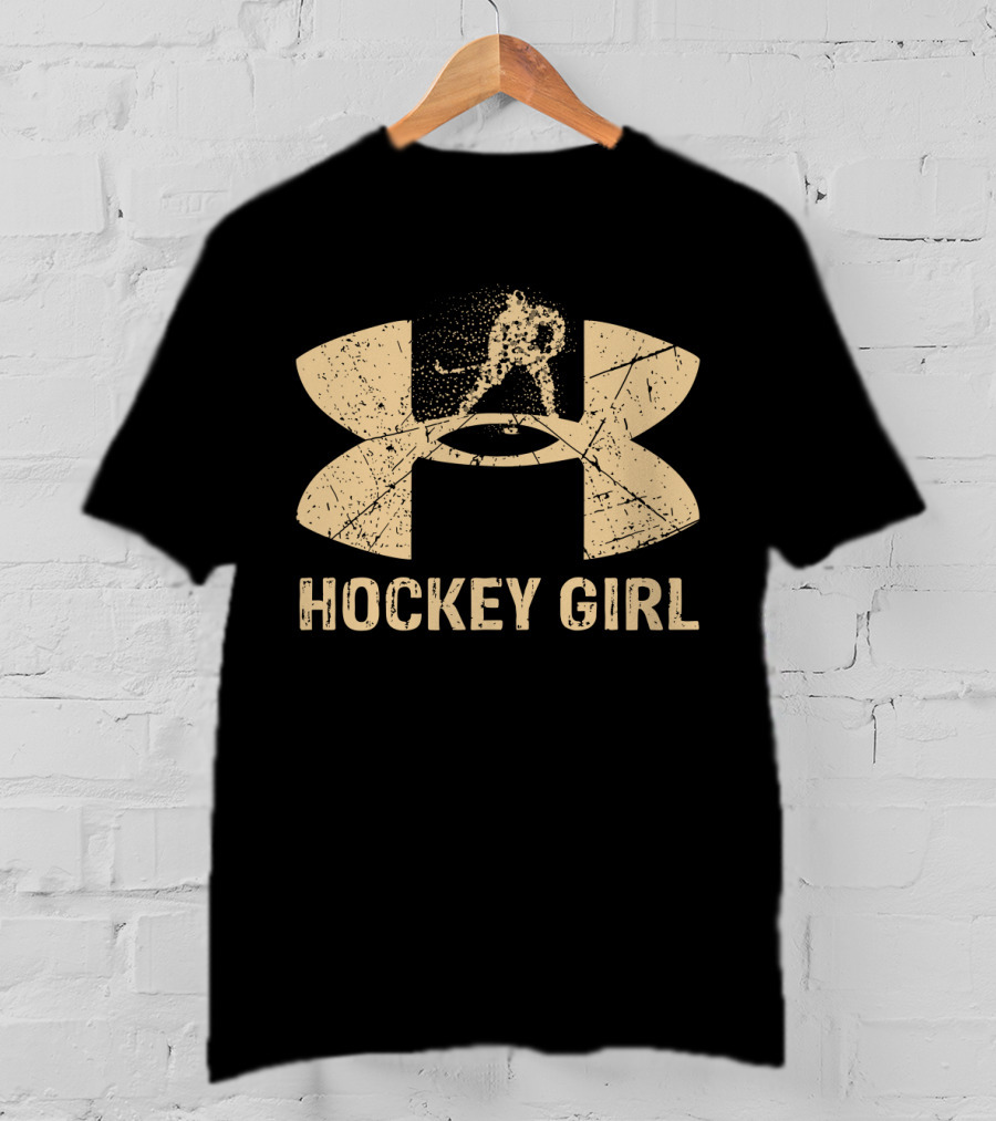 Hockey Girl Under Armour Style T-Shirt