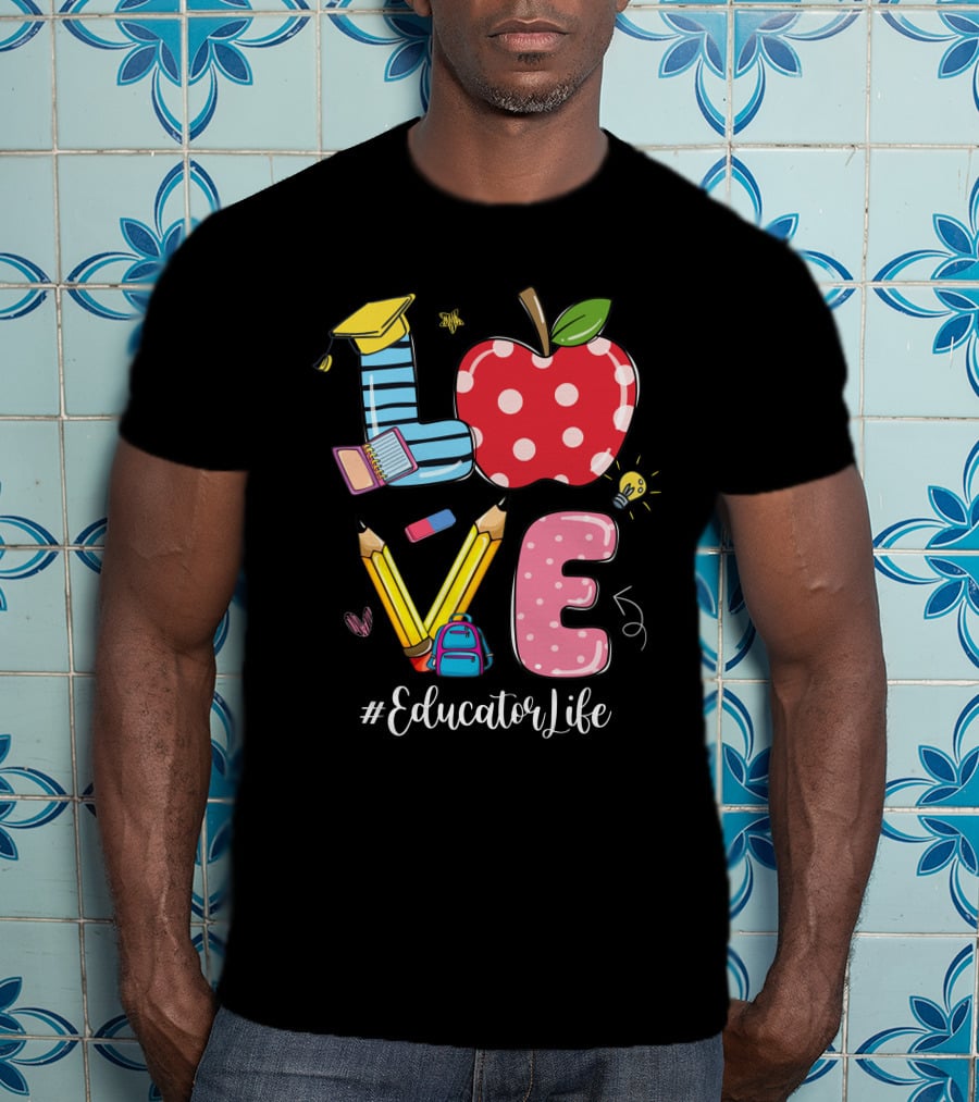 Love Apple Pencil Backpack #EducatorLife T-Shirt