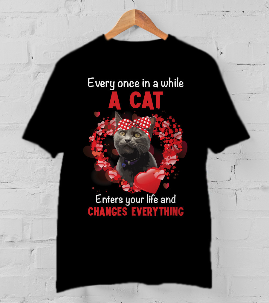 Every Once In A While A Cat Enters Your Life And Changes Everything T-Shirt
