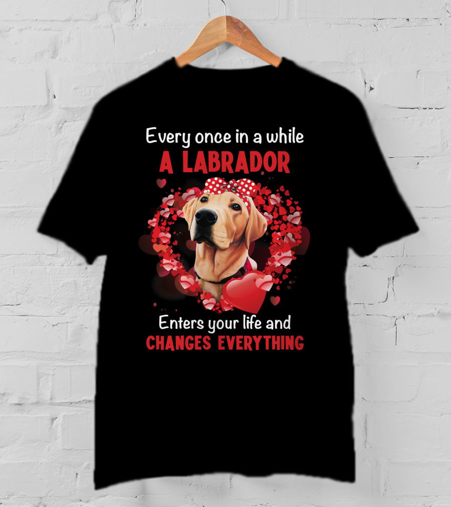 Every Once In A While A Labrador Enters Your Life And Changes Everything T-Shirt