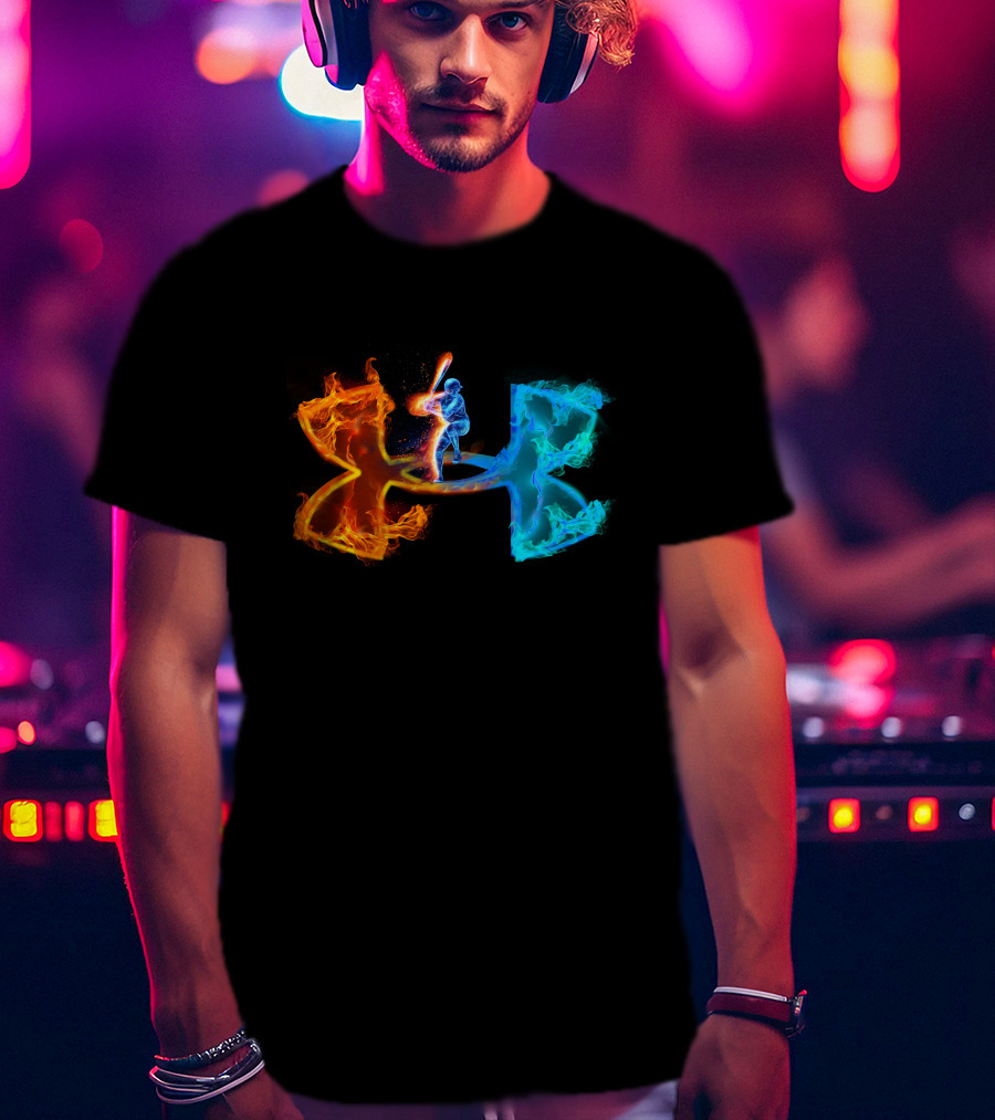 Under Armour Fiery Baseball Player T-Shirt