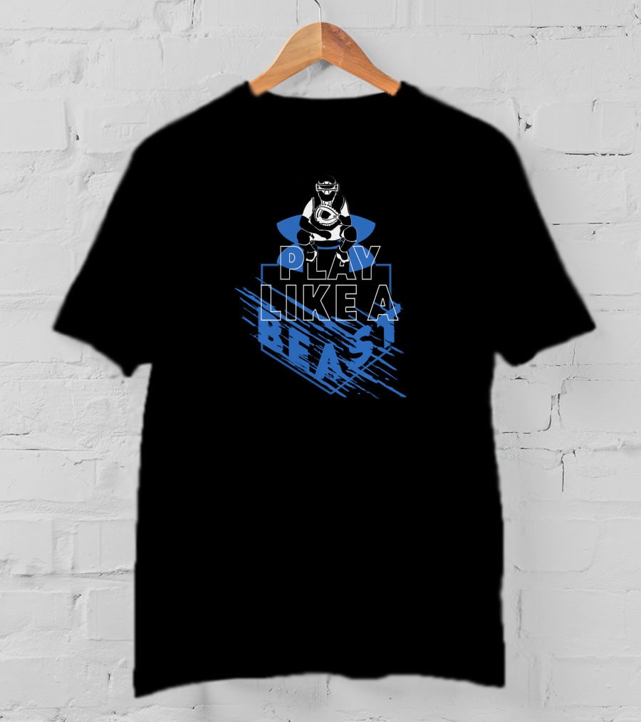 Play Like A Beast Bb181002 Catcher Baseball T-Shirt