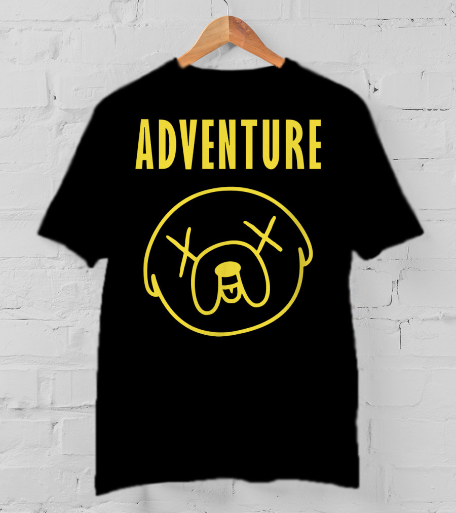 ADVENTURE PUG BAND Face Drawing T-Shirt