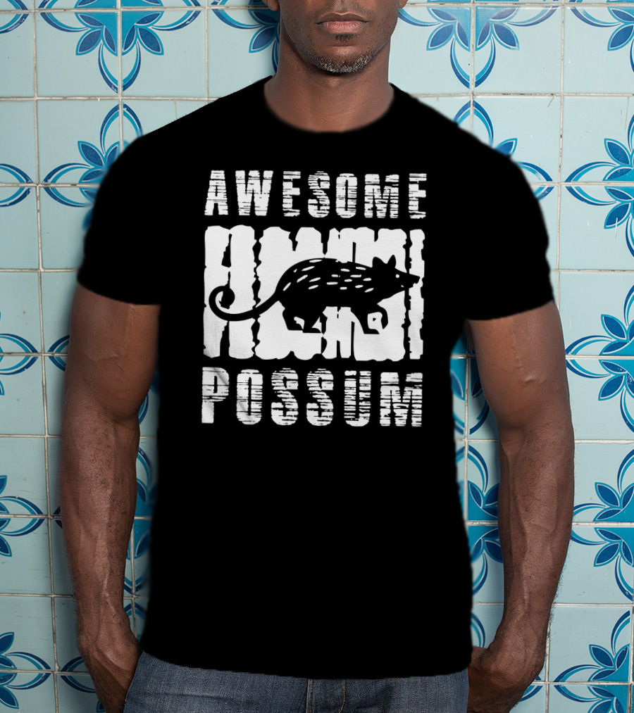 Awesome Animal Possum Rustic T-Shirt