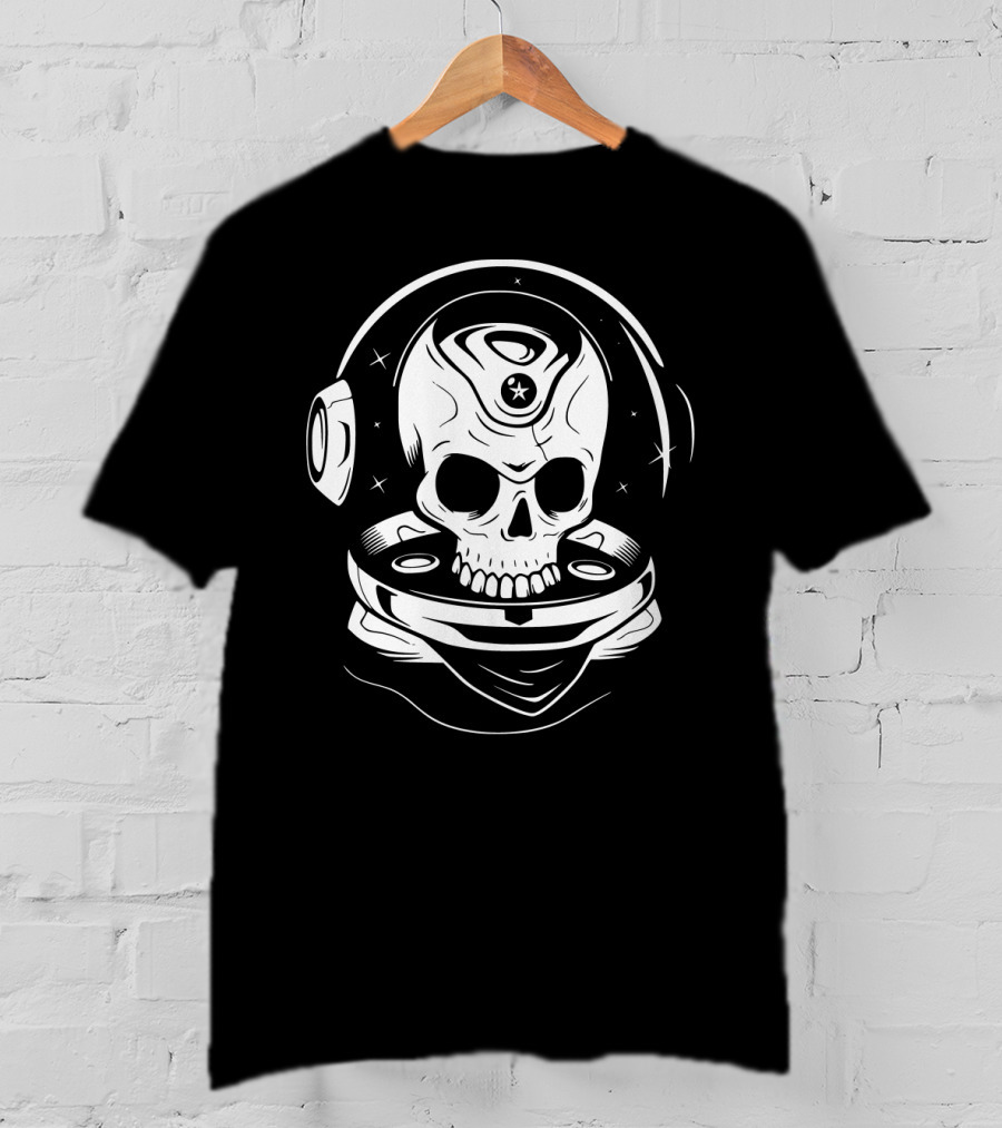 Astro Skull Space Helmet Skeleton T-Shirt