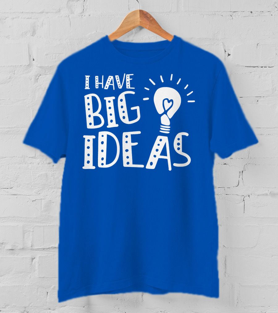 I HAVE BIG IDEAS Light Bulb Heart T-Shirt