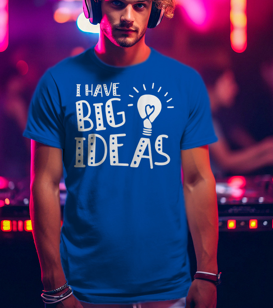 I HAVE BIG IDEAS Light Bulb Heart T-Shirt