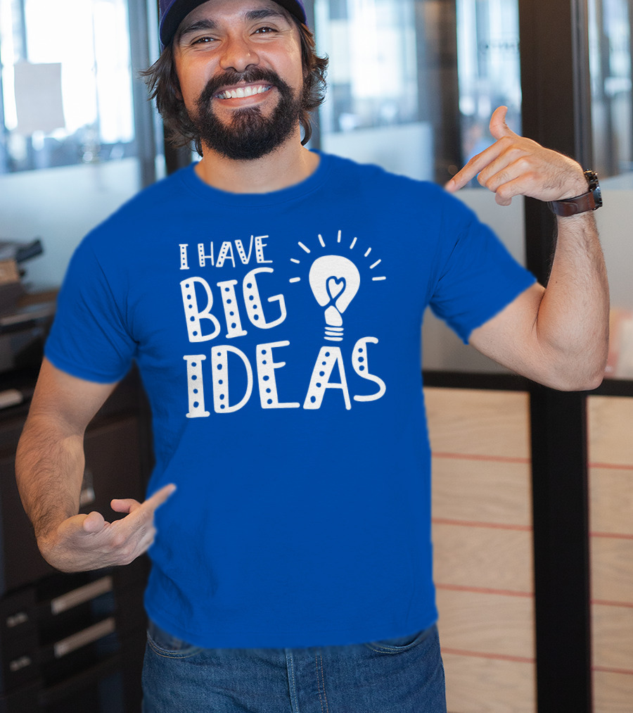 I HAVE BIG IDEAS Light Bulb Heart T-Shirt
