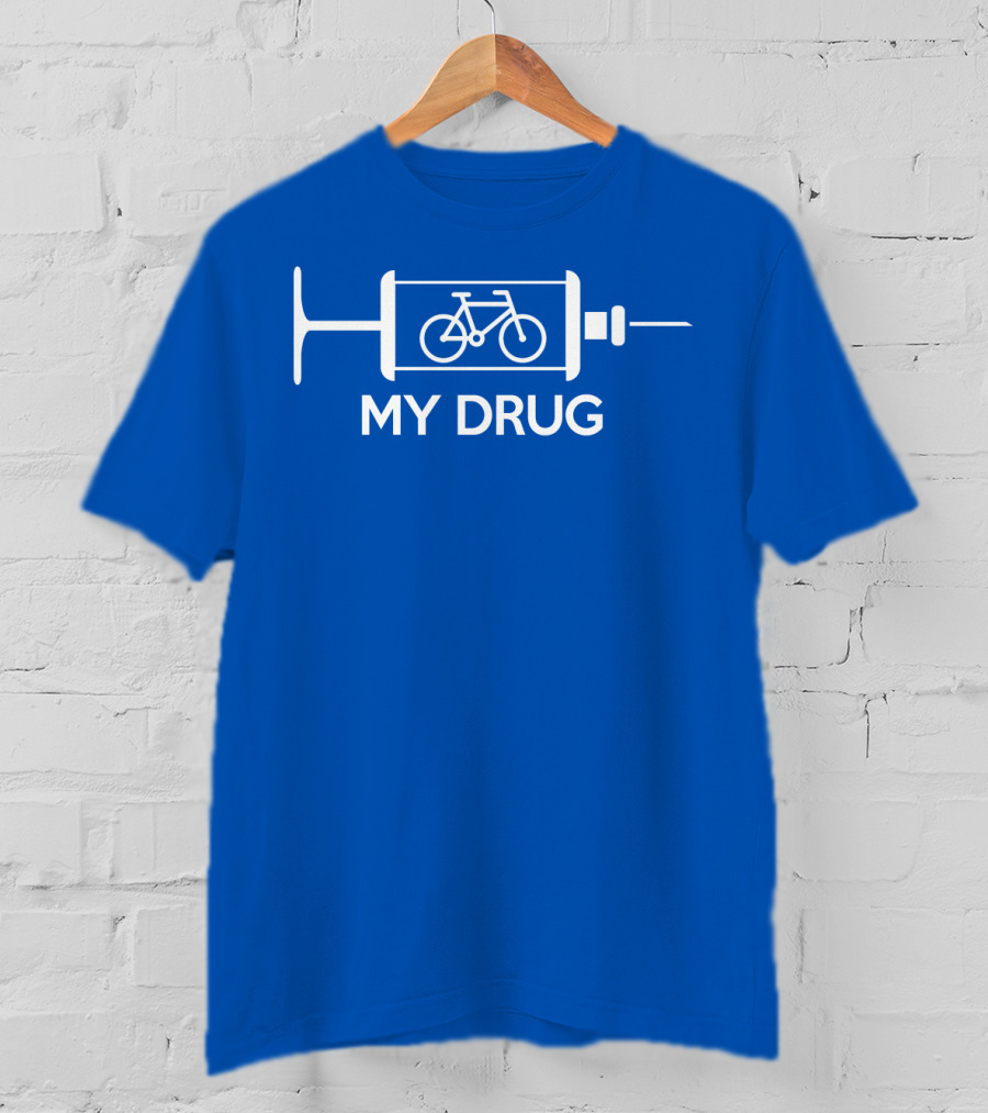 Biking My Drug Syringe Bicycle T-Shirt