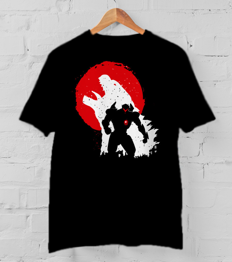 Pacific Rim Mech Vs. Kaiju Battle Scene T-Shirt