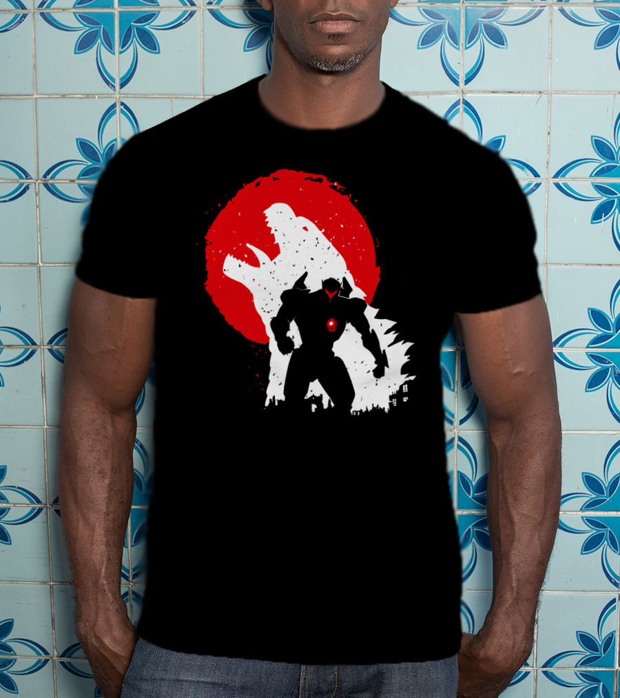 Pacific Rim Mech Vs. Kaiju Battle Scene T-Shirt