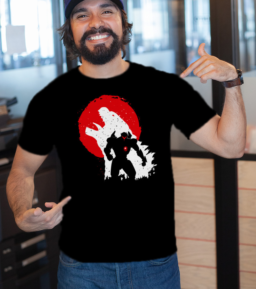 Pacific Rim Mech Vs. Kaiju Battle Scene T-Shirt