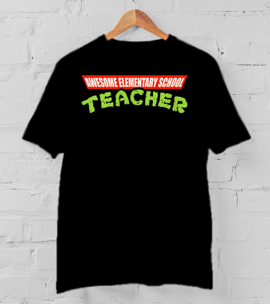 Awesome Elementary School Teacher TMNT T-Shirt