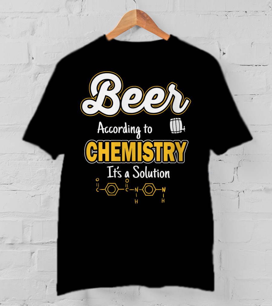 Beer Chemistry Solution With Molecular Structure T-Shirt