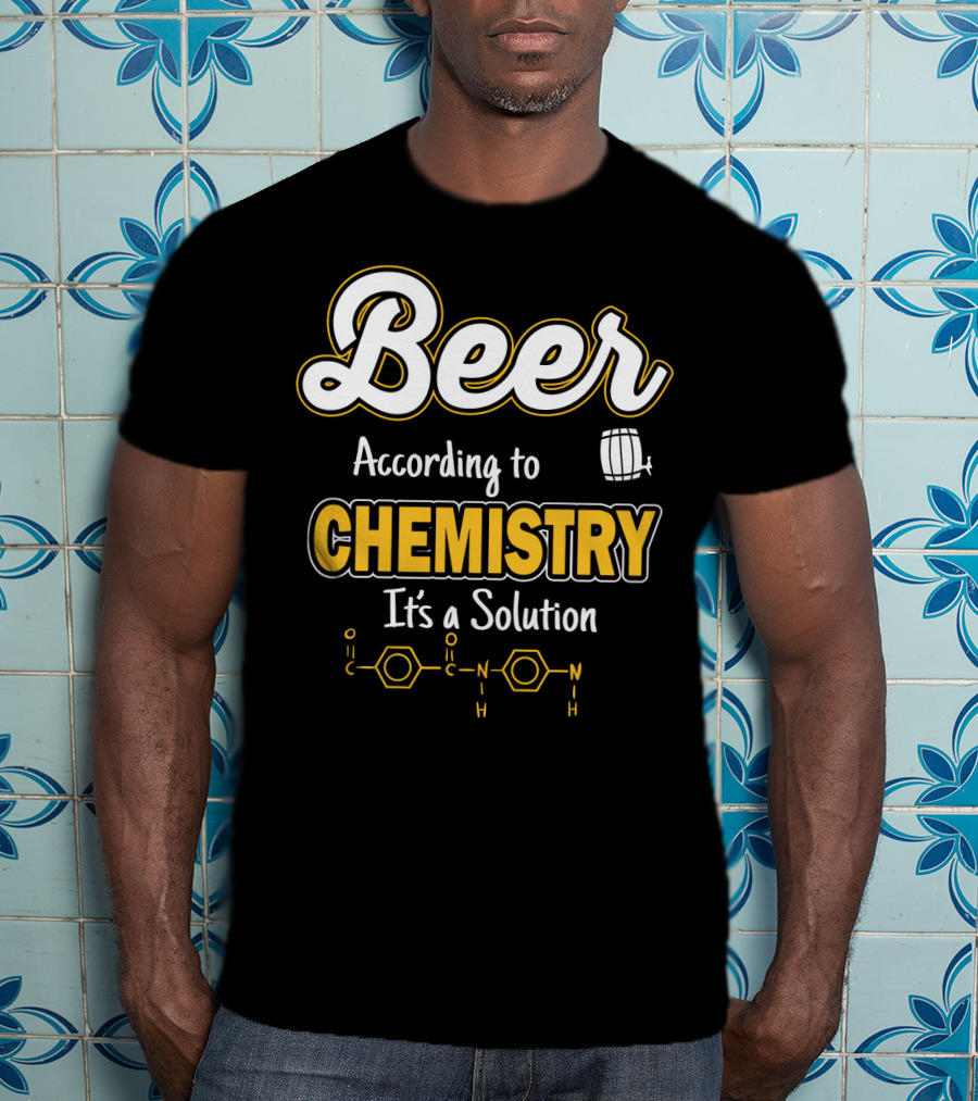 Beer Chemistry Solution With Molecular Structure T-Shirt
