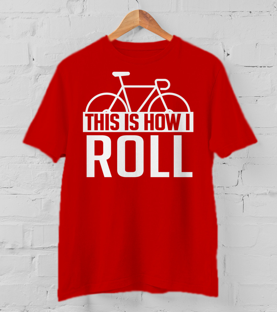 Bike This Is How I Roll Bicycle Outline T-Shirt