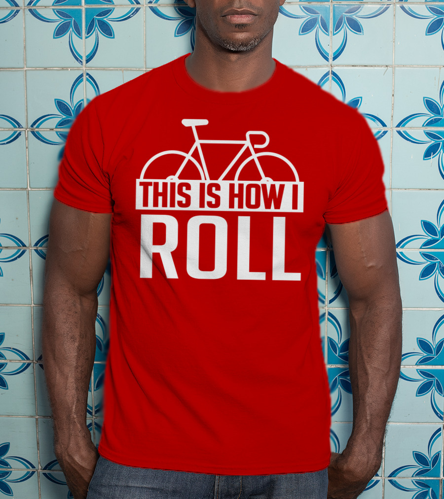 Bike This Is How I Roll Bicycle Outline T-Shirt