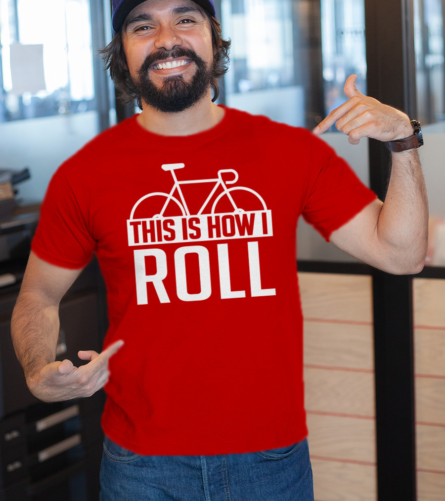 Bike This Is How I Roll Bicycle Outline T-Shirt