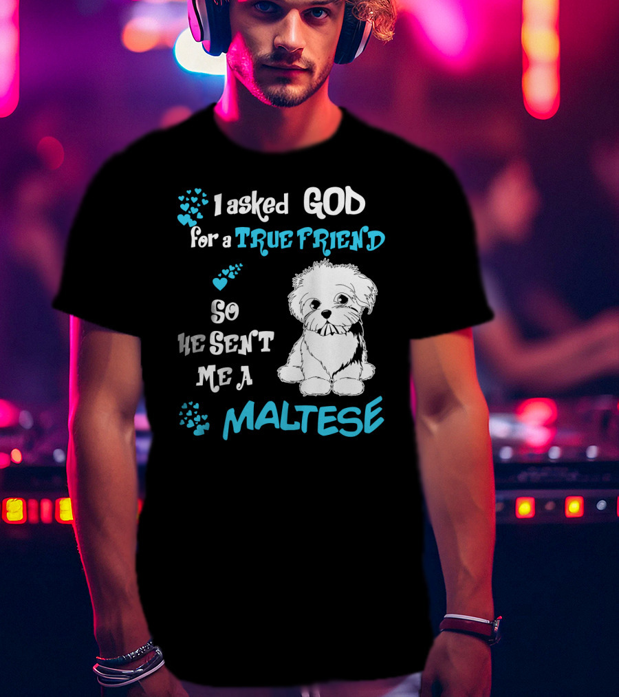 God Sent Me A True Friend Maltese Dog So He Sent Me A Maltese T-Shirt