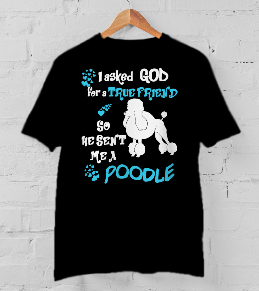 I Asked God For A True Friend So He Sent Me A Poodle T-Shirt