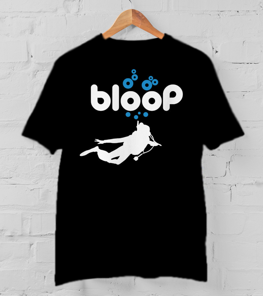 Bloop Diver With Blue Bubbles T-Shirt