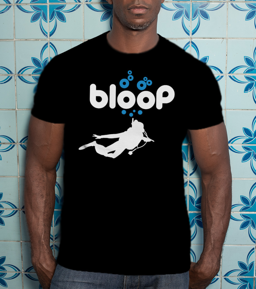 Bloop Diver With Blue Bubbles T-Shirt