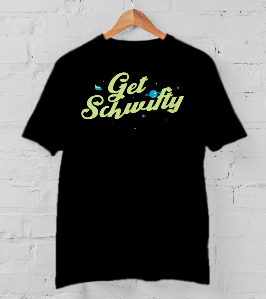 Get Schwifty Cosmic Adventure With Spaceship And Stars T-Shirt
