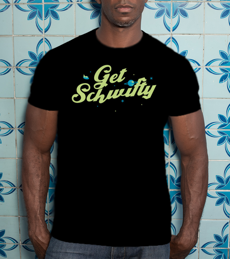 Get Schwifty Cosmic Adventure With Spaceship And Stars T-Shirt