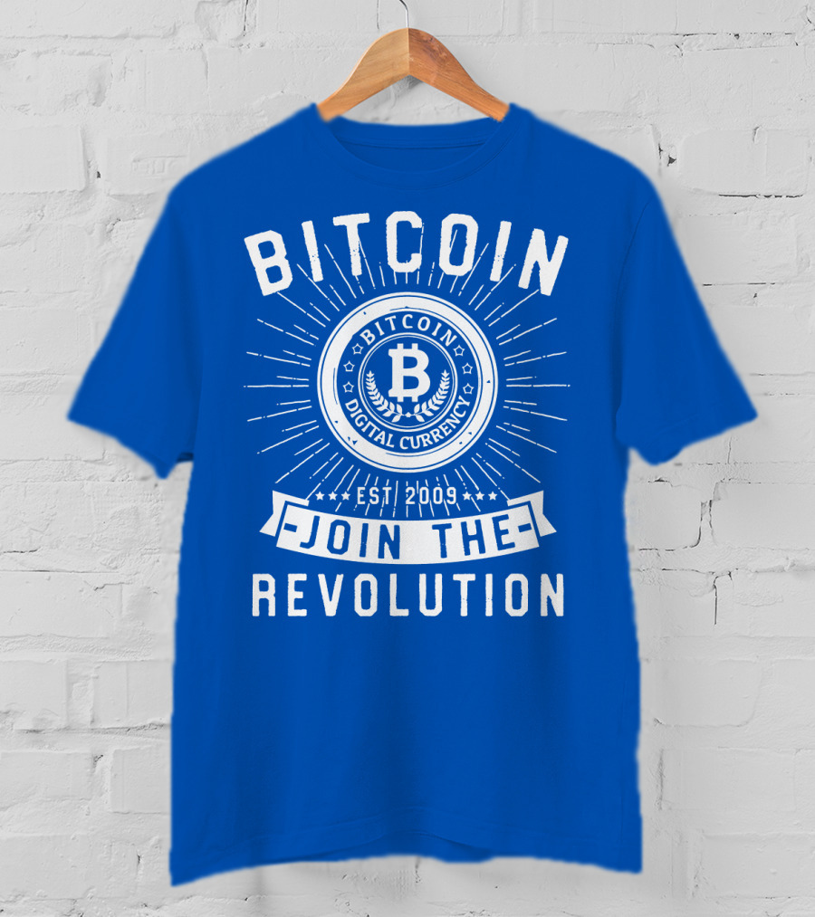Bitcoin Digital Currency Est 2009 Join The Revolution T-Shirt