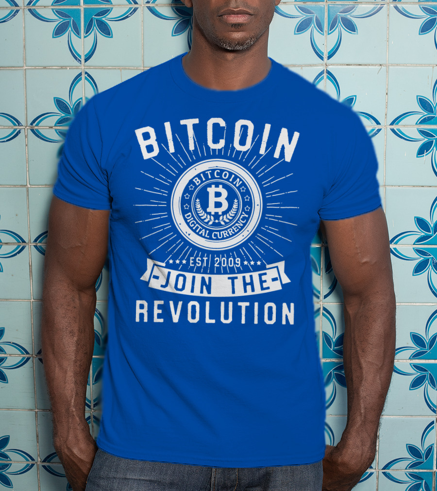 Bitcoin Digital Currency Est 2009 Join The Revolution T-Shirt