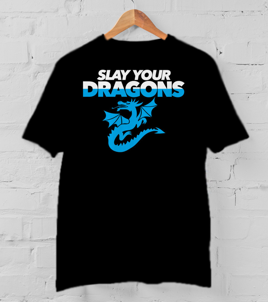 SLAY YOUR DRAGONS Blue Dragon T-Shirt