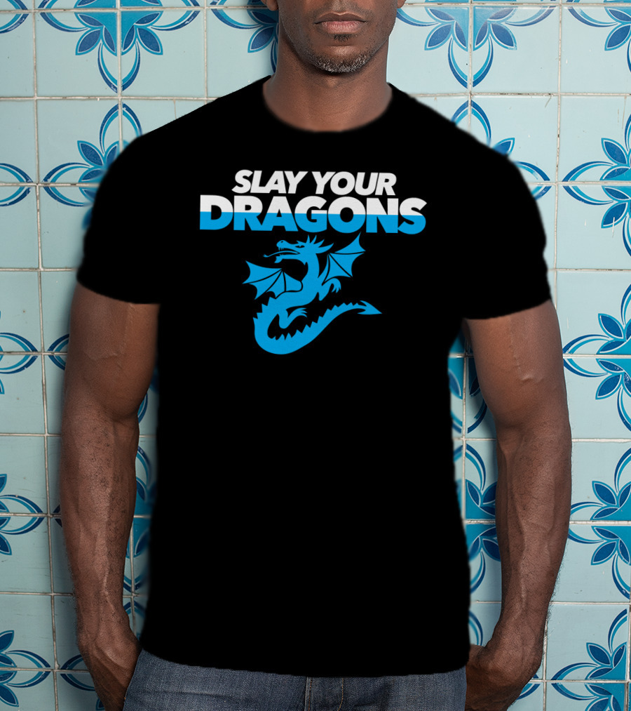 SLAY YOUR DRAGONS Blue Dragon T-Shirt