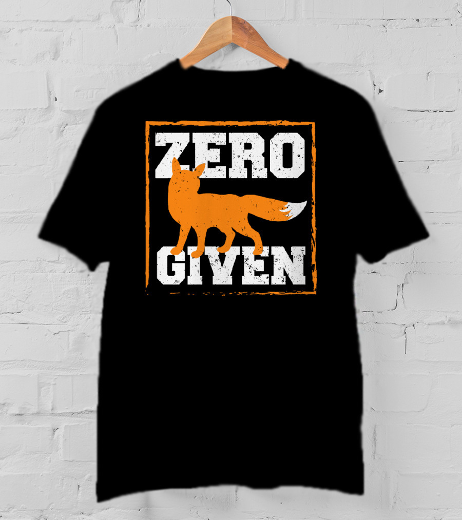 Zero Fox Given Block Style Fox T-Shirt