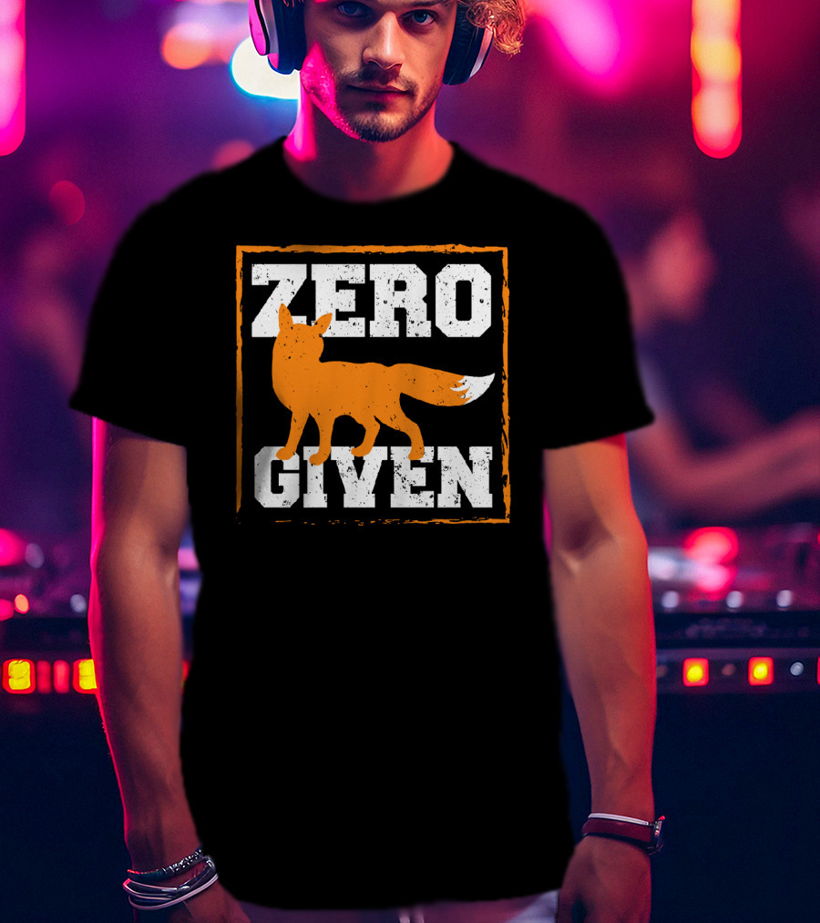 Zero Fox Given Block Style Fox T-Shirt