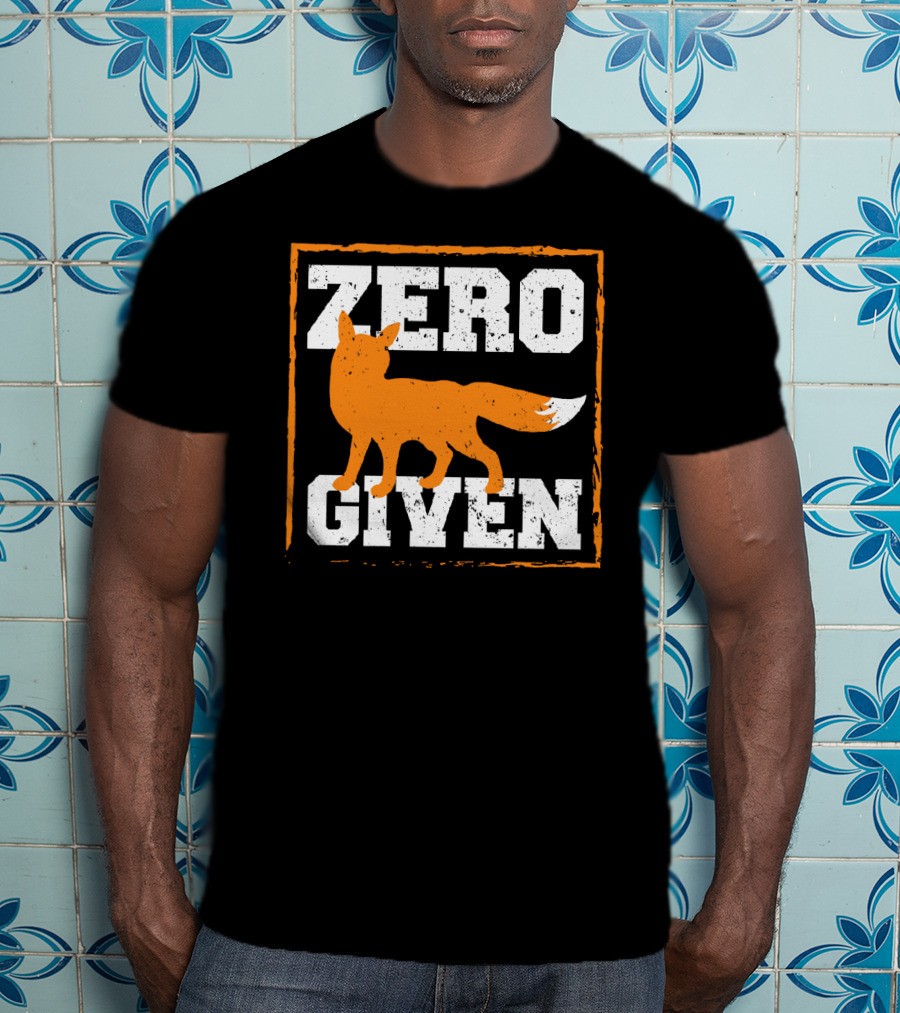 Zero Fox Given Block Style Fox T-Shirt