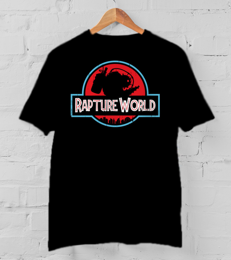 Rapture World Bioshock Jurassic Park Crossover T-Shirt